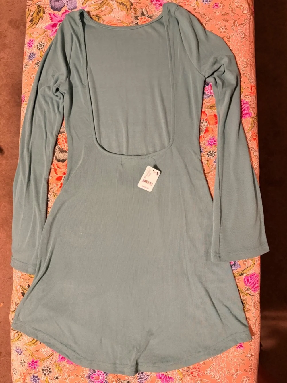 Green free people backless jersey dress XS NWT - Picture 3 of 6